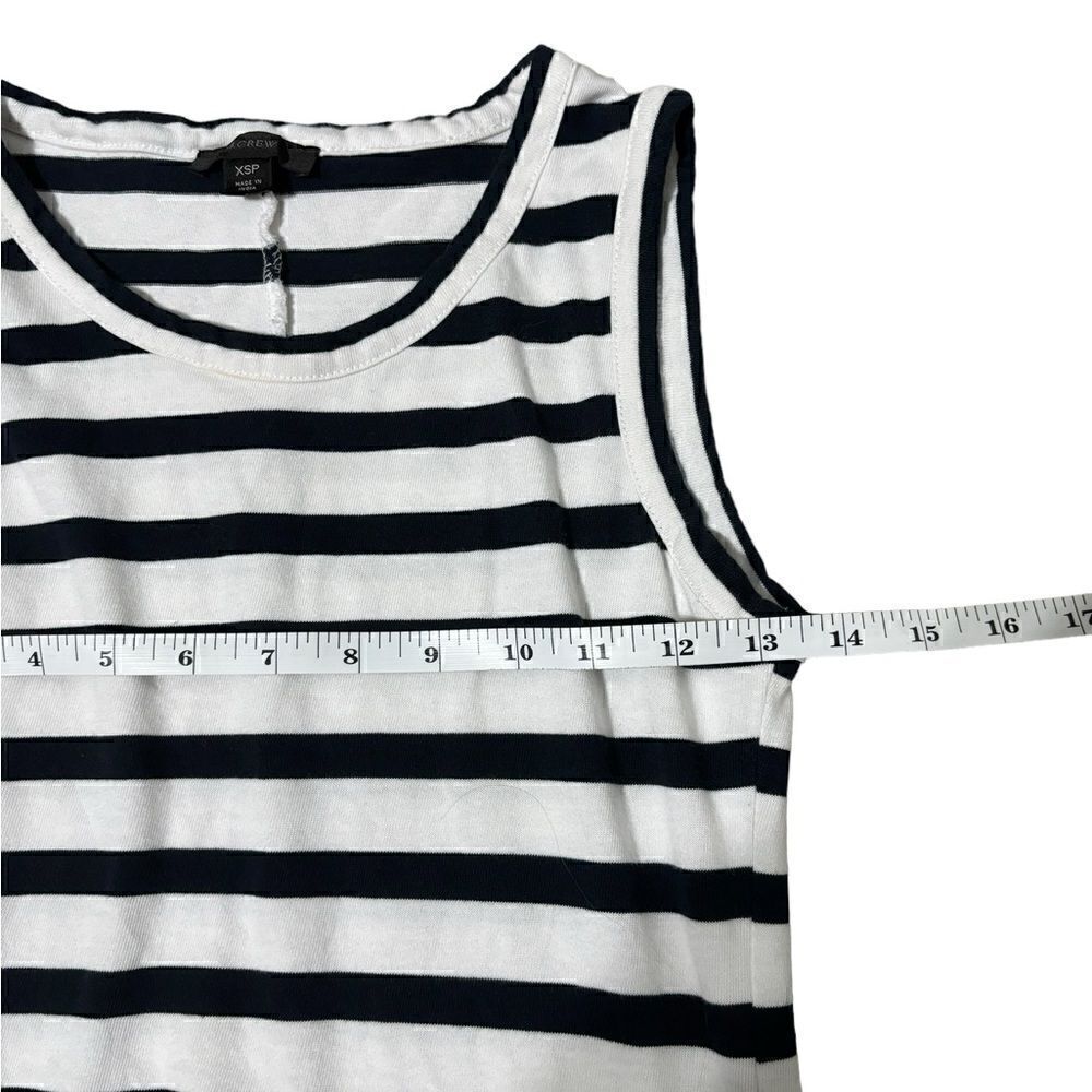J Crew High-Low Maxi Dress Blue White Stripe Sleeveless Women's XS - Picture 7 of 9